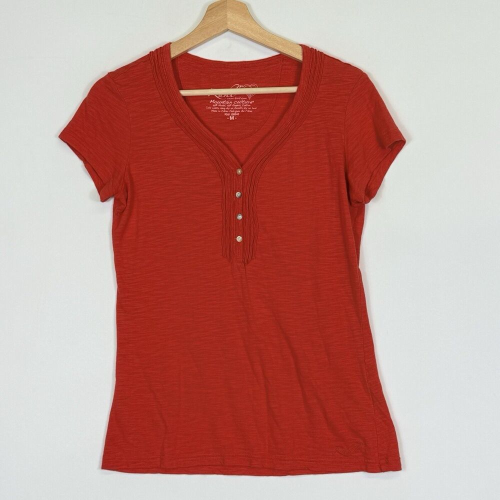 Kuhl Red Short Sleeve Henley Tee